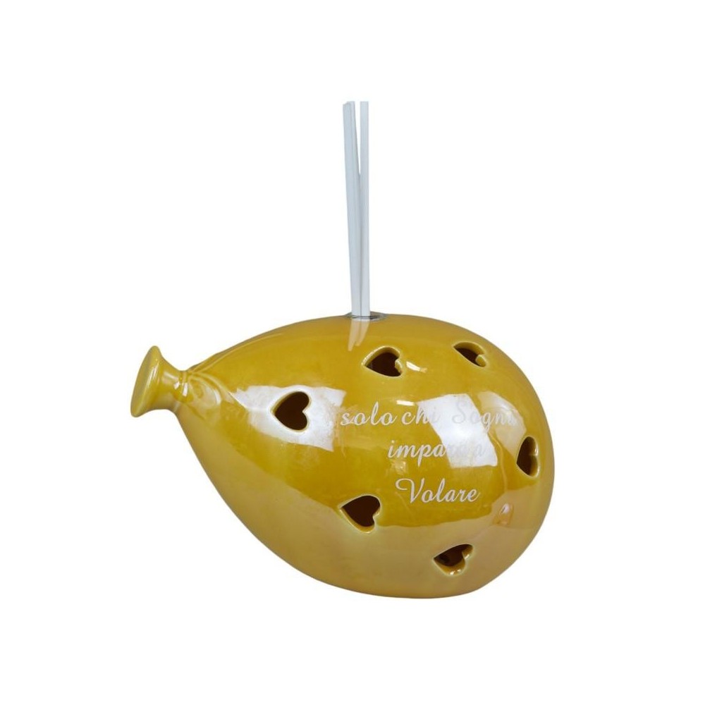 PALLONCINO GRANDE LED PROFUMATORE GIALLO C FRASE